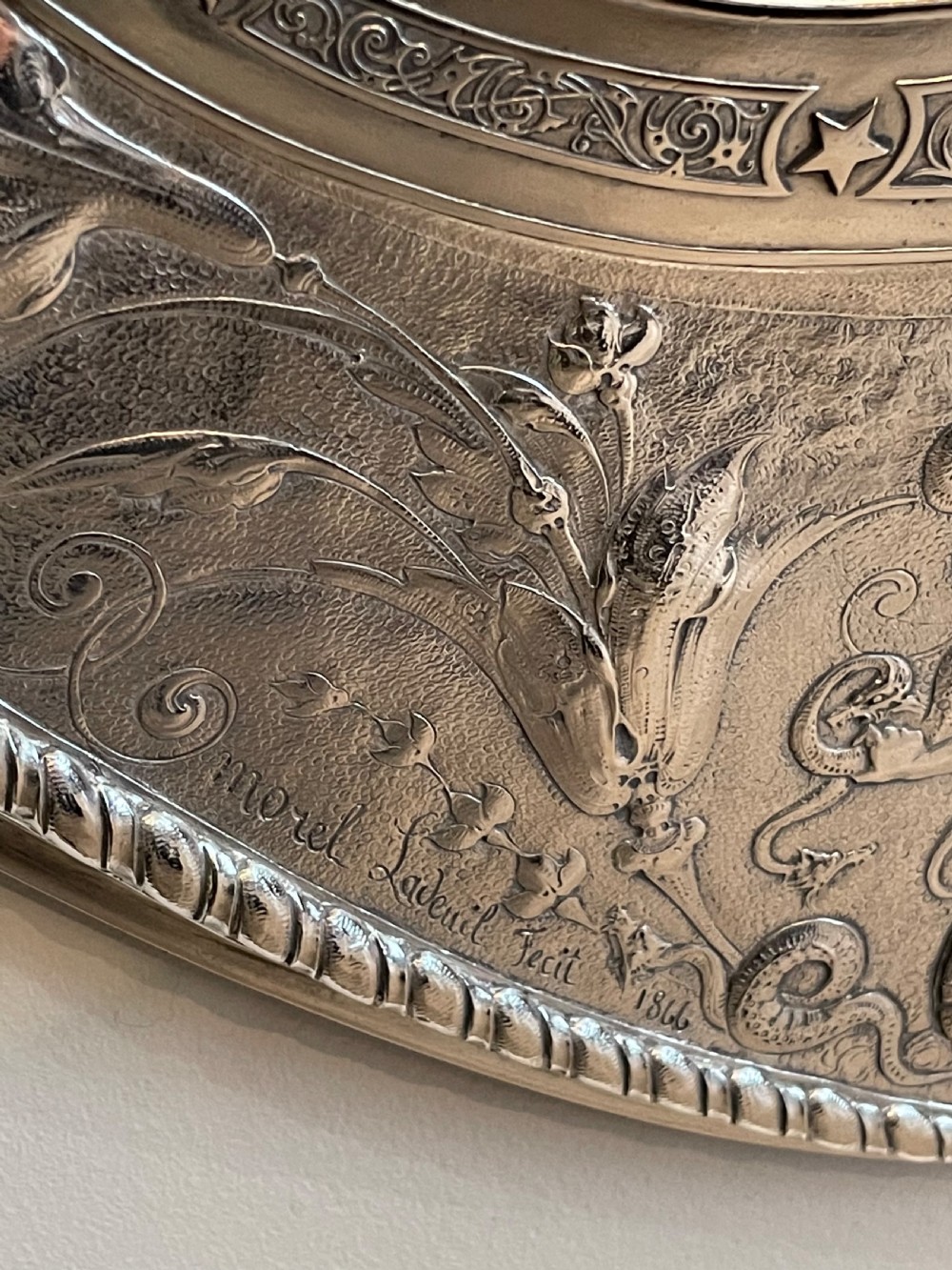 Rare Victorian Electrotype Milton Shield by Elkington View X