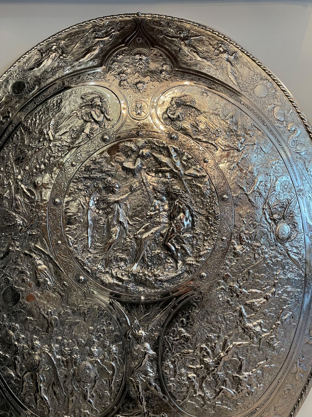 Rare Victorian Electrotype Milton Shield by Elkington View XI