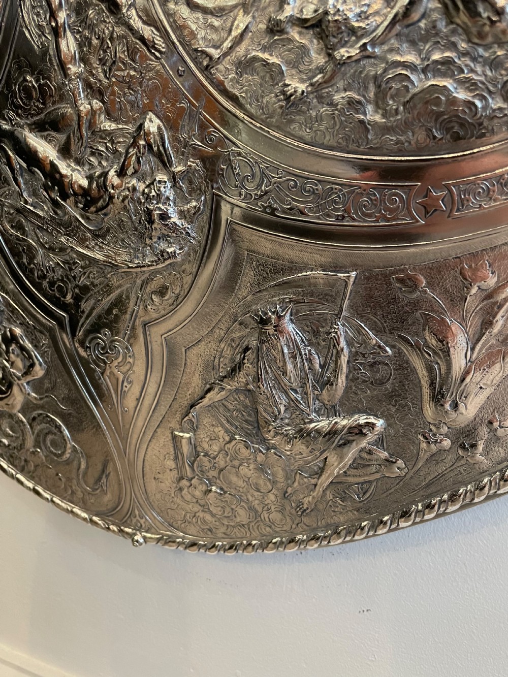 Rare Victorian Electrotype Milton Shield by Elkington View XII