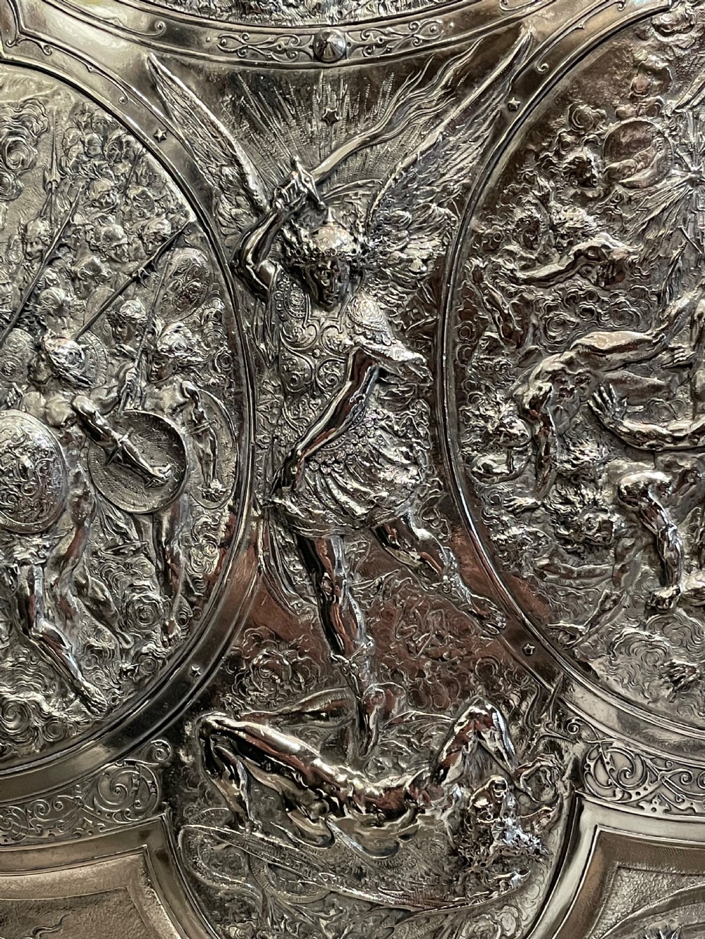 Rare Victorian Electrotype Milton Shield by Elkington View XIV