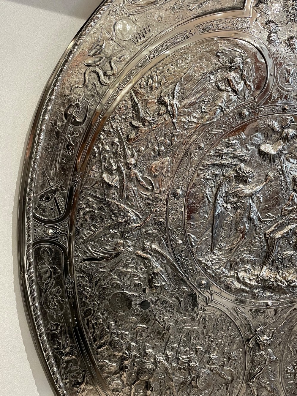 Rare Victorian Electrotype Milton Shield by Elkington View XV