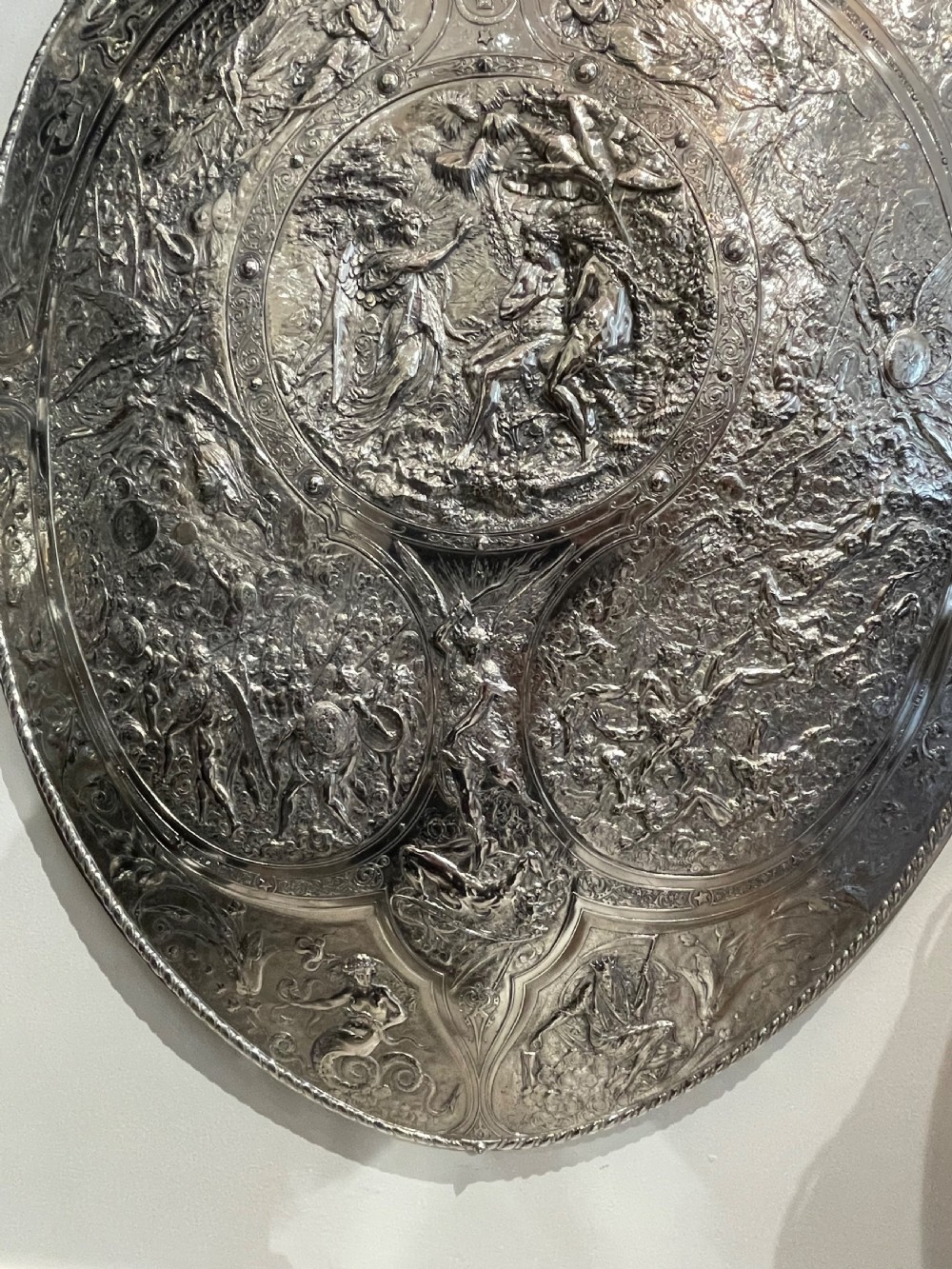 Rare Victorian Electrotype Milton Shield by Elkington View XVI