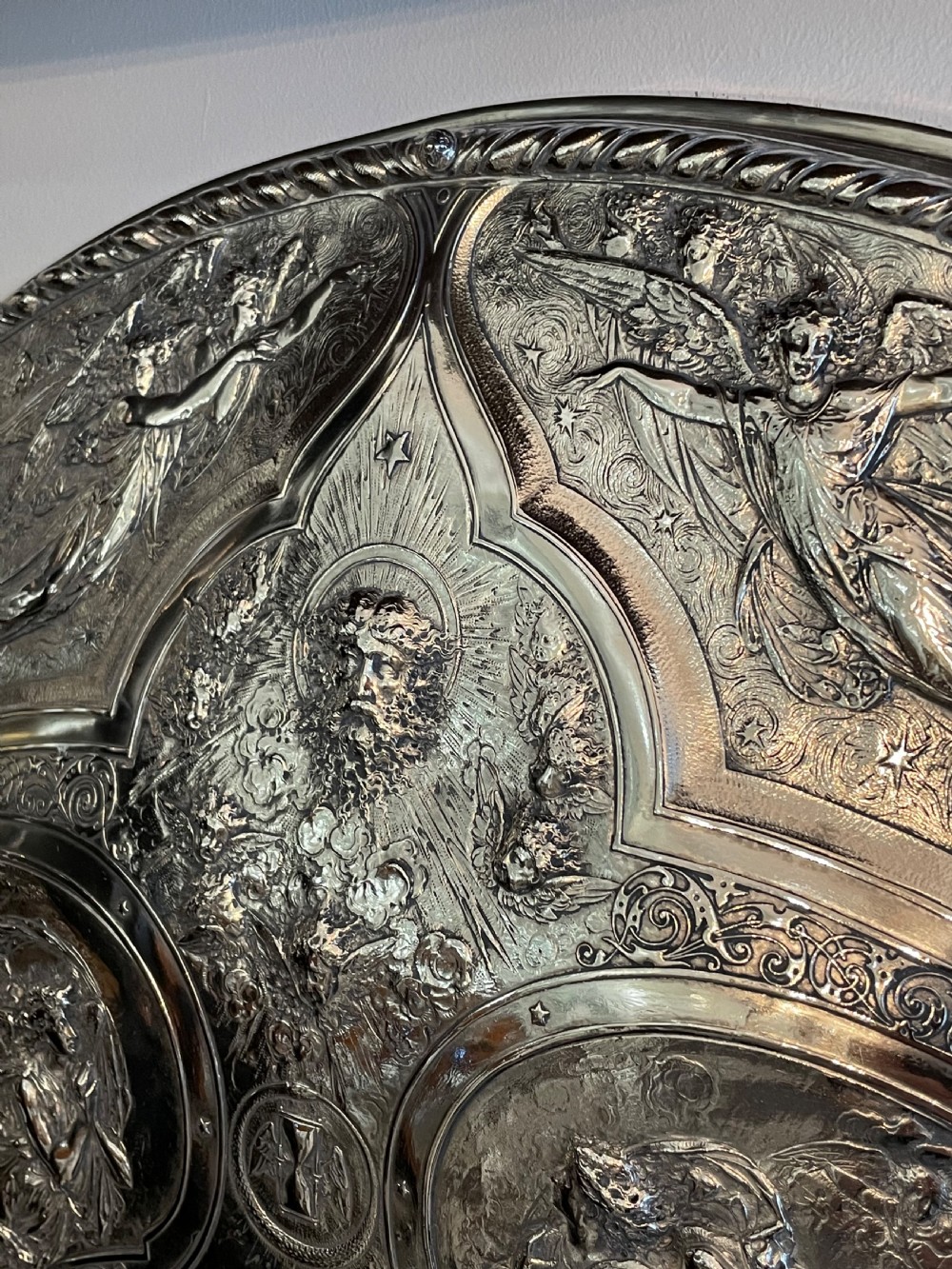 Rare Victorian Electrotype Milton Shield by Elkington View XVIII