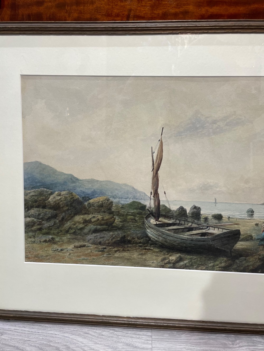 Victorian Marine Watercolour by Edgar Santley, 1879 View VIII