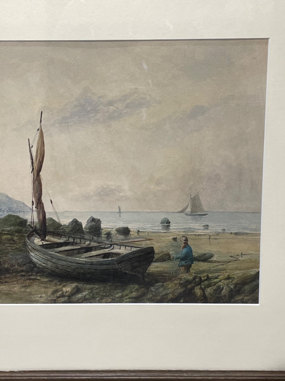 Victorian Marine Watercolour by Edgar Santley, 1879 View IX