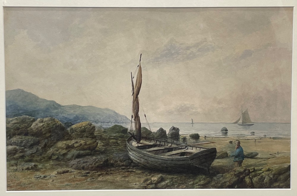 Victorian Marine Watercolour by Edgar Santley, 1879 View X