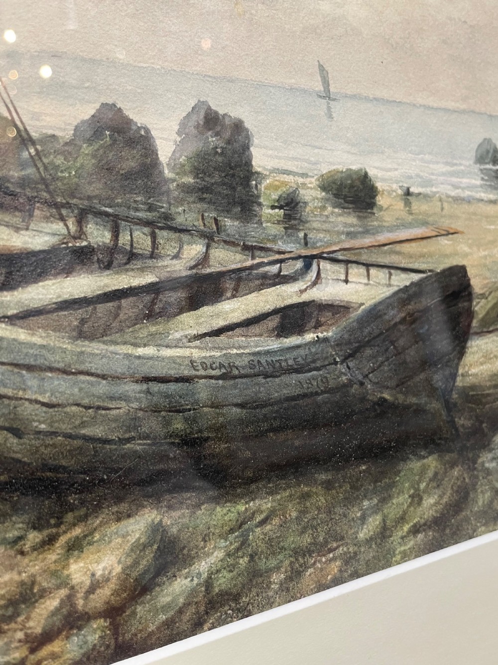 Victorian Marine Watercolour by Edgar Santley, 1879 View XV