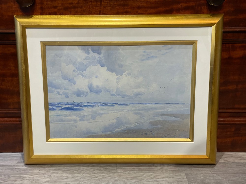Marine Seascape Watercolour by John McDougal, dated 1892 View II