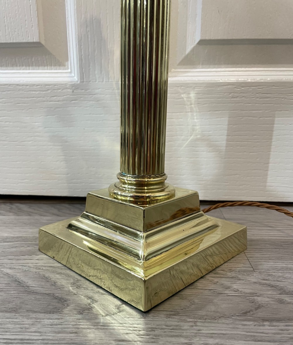 Victorian Brass Corinthian Table Lamp View IV