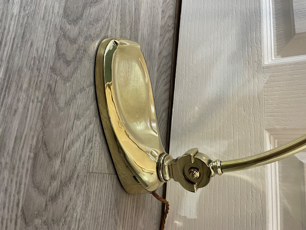 Art Nouveau Brass Bankers Lamp View III