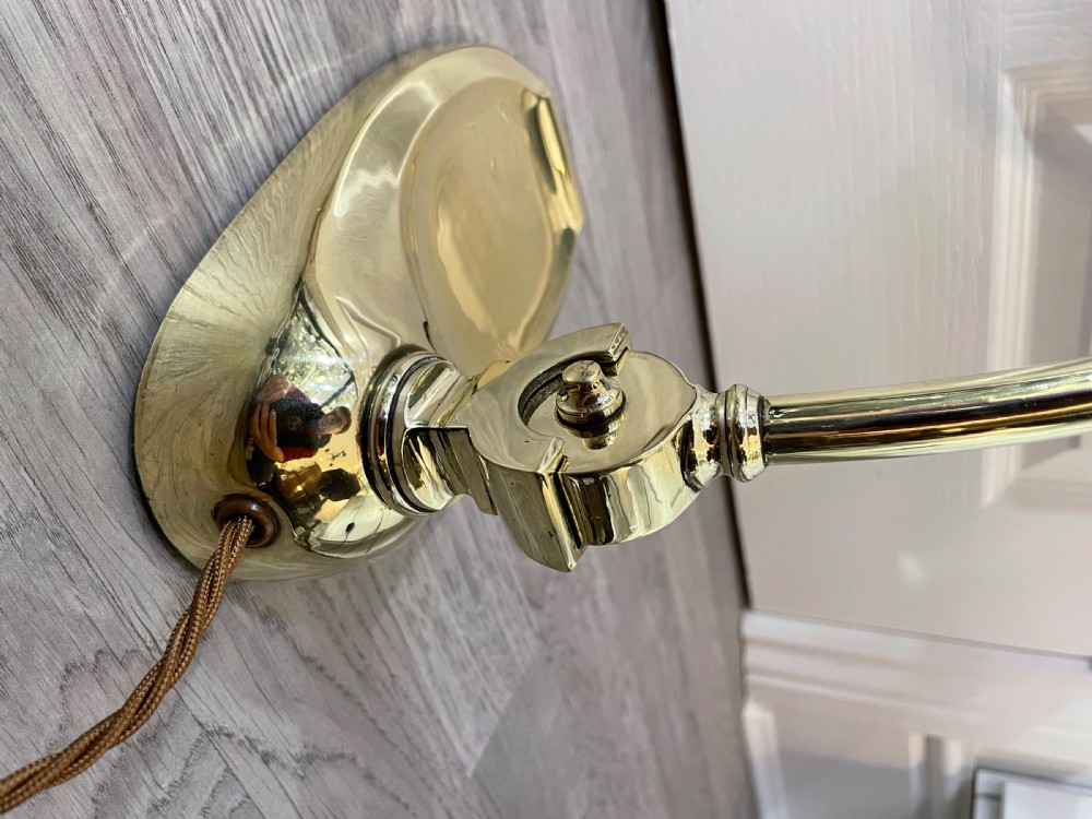 Art Nouveau Brass Bankers Lamp View X