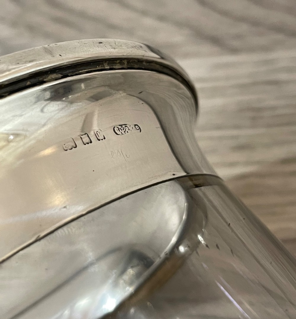 George V Silver Topped and Cut Glass Pitcher Cocktail Jug View III