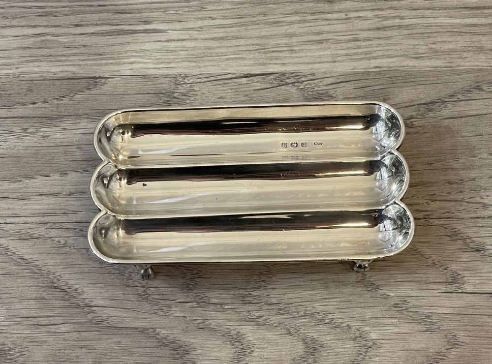 George V Solid Silver Cigar Rest Stand, 1919