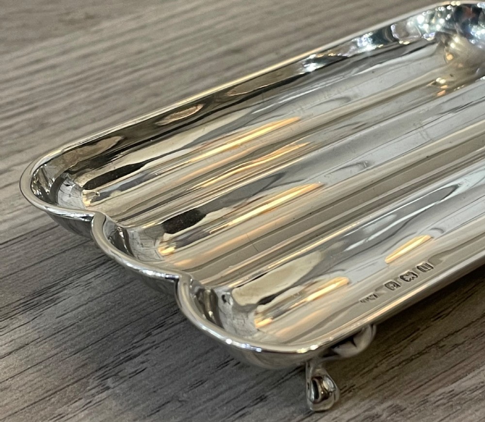 George V Solid Silver Cigar Rest Stand, 1919 View II