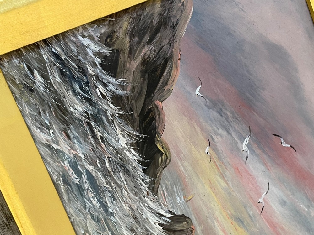 Late Victorian Marine Oil Painting, Sunset View III