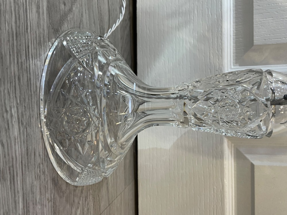 Large Cut Glass Mushroom Table Lamp View VII