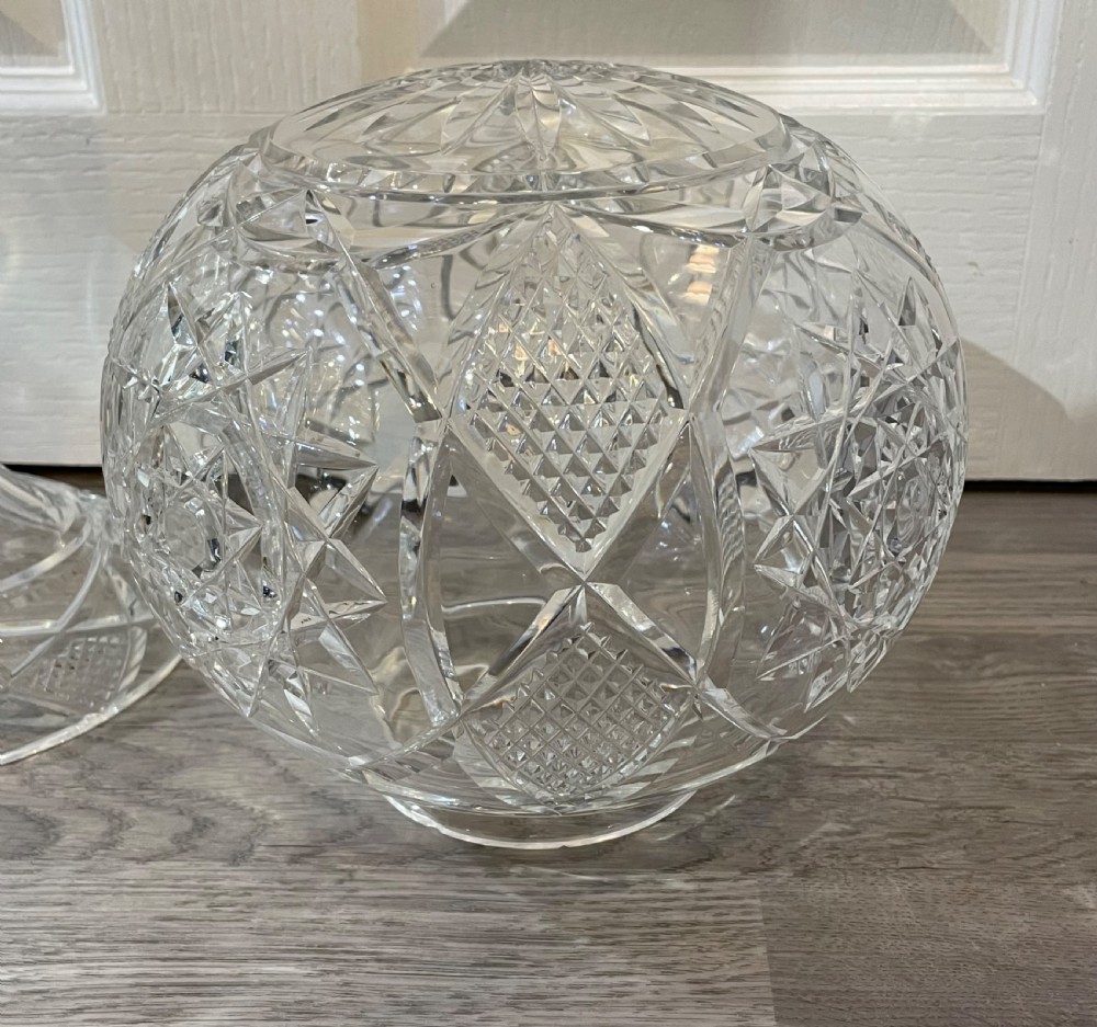 Large Cut Glass Mushroom Table Lamp View IX