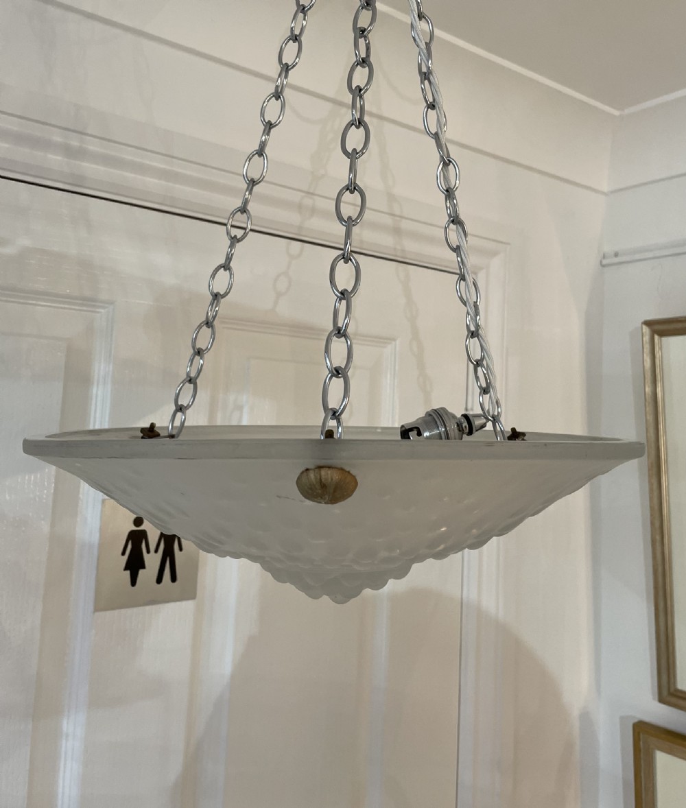 Art Deco Plafonnier Ceiling Light, Muller Frères, Luneville