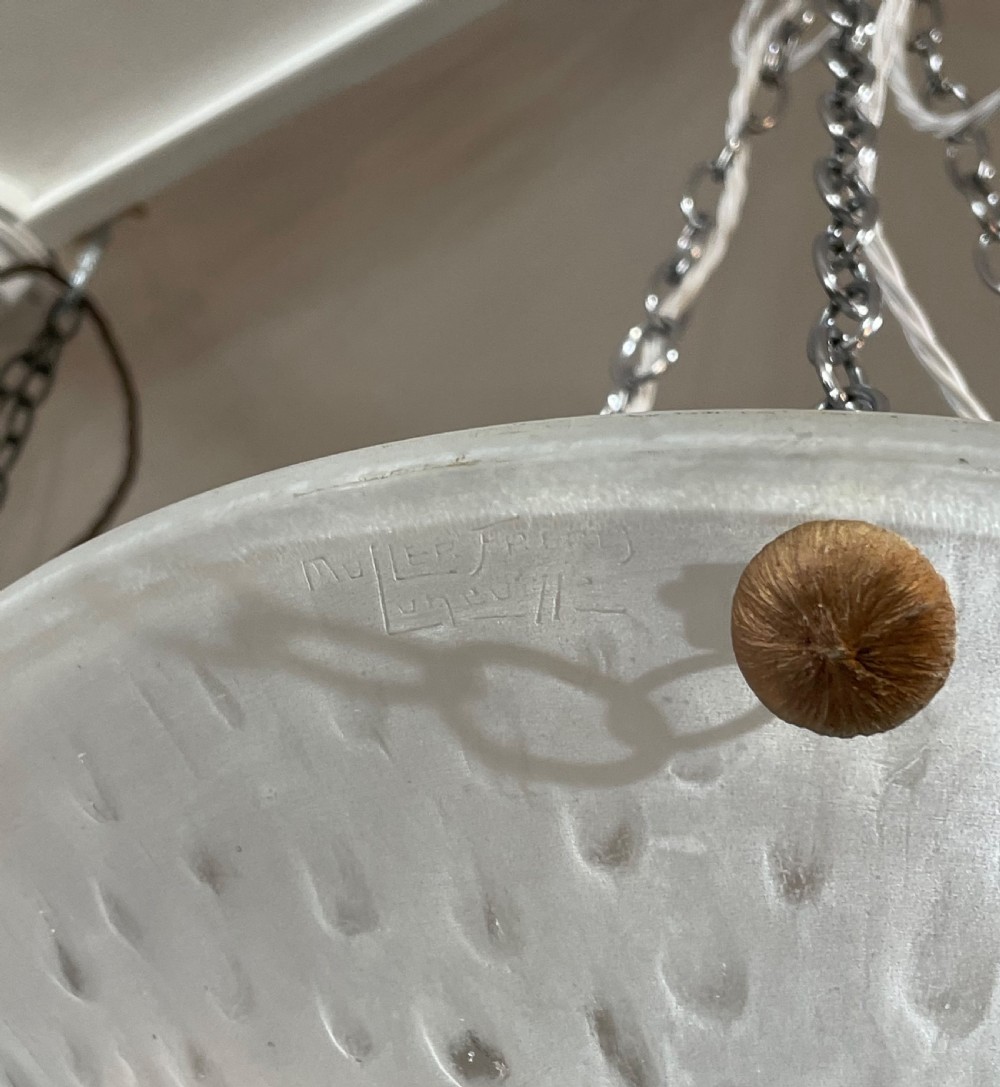 Art Deco Plafonnier Ceiling Light, Muller Frères, Luneville View VI