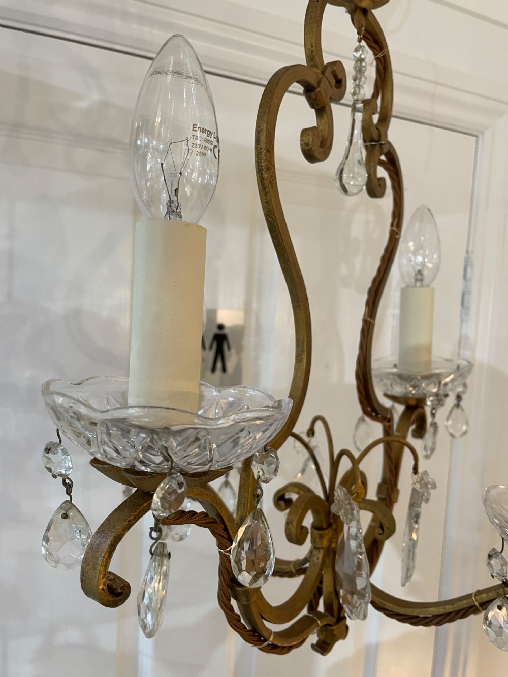 Pretty French Four Branch Chandelier View V
