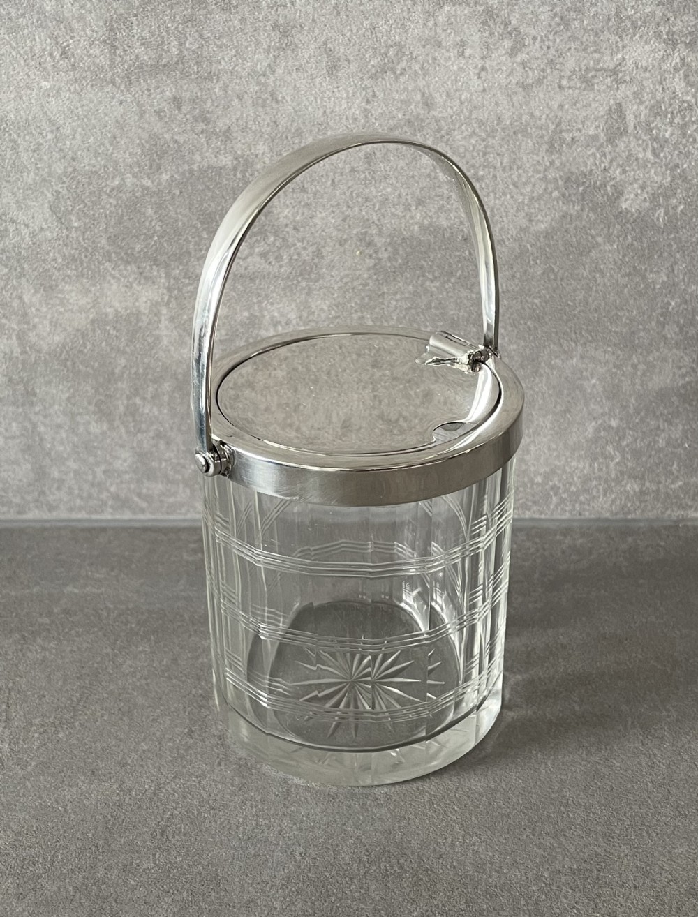A George V Solid Silver Mounted Automatic Preserve Jar by Hukin & Heath
