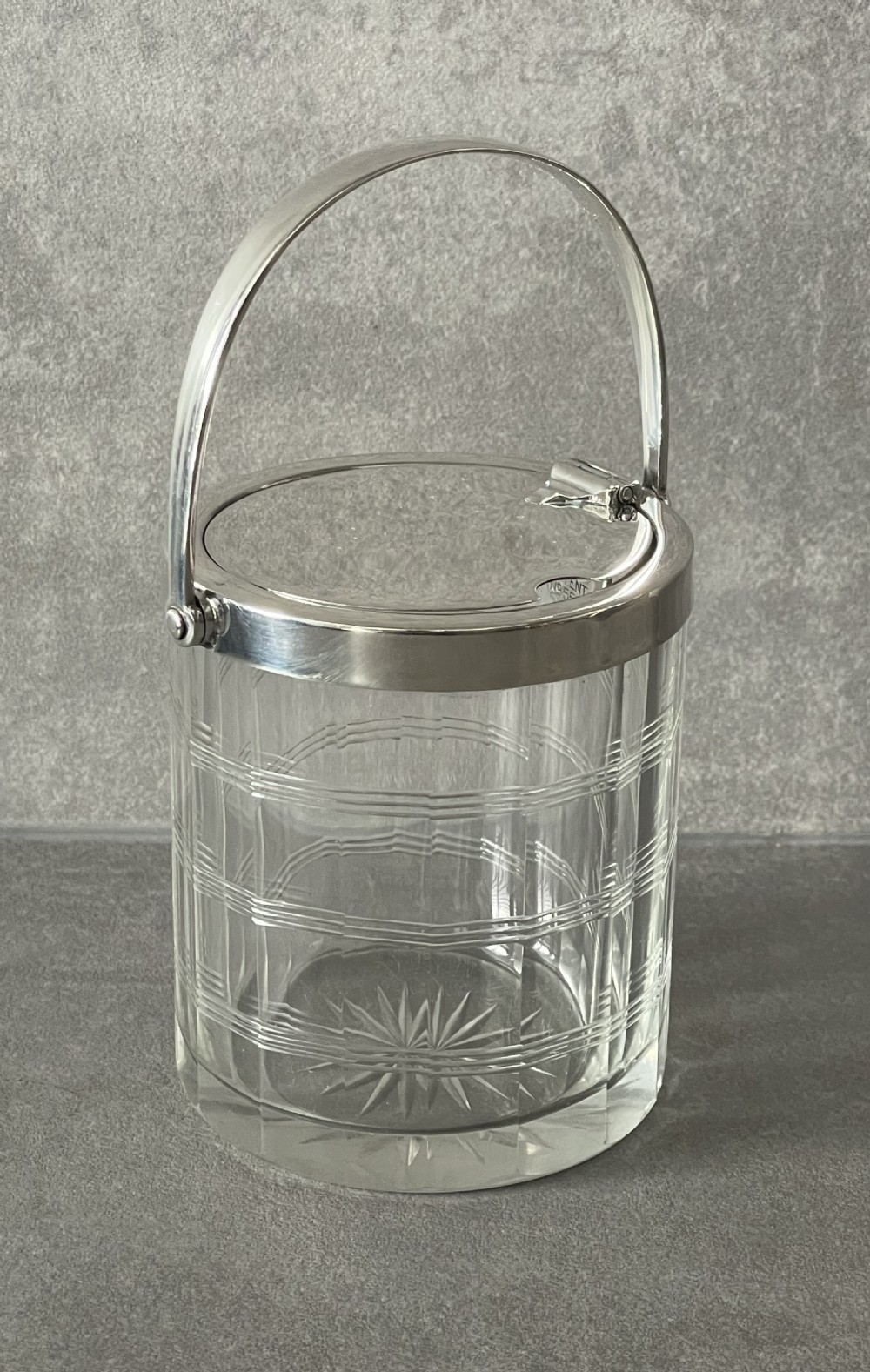 A George V Solid Silver Mounted Automatic Preserve Jar by Hukin & Heath View V