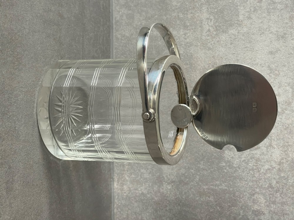A George V Solid Silver Mounted Automatic Preserve Jar by Hukin & Heath View VI