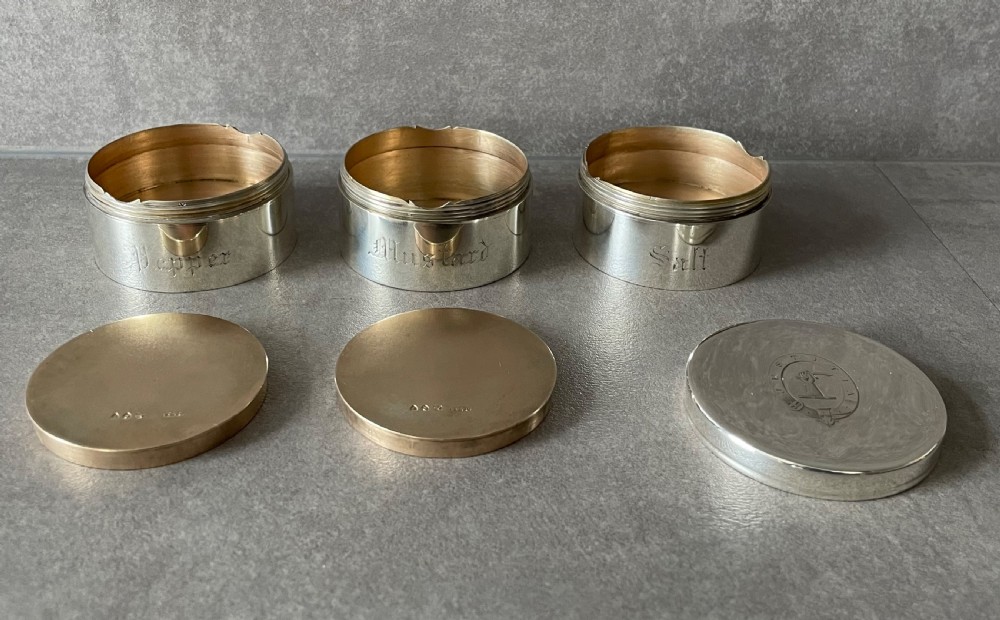 Rare Victorian Silver Picnic Condiment Set by Asprey and retailed by Leuchars  View XI