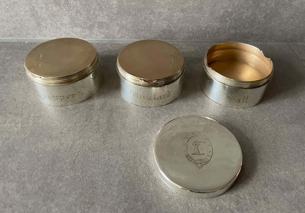 Rare Victorian Silver Picnic Condiment Set by Asprey and retailed by Leuchars  View XIII