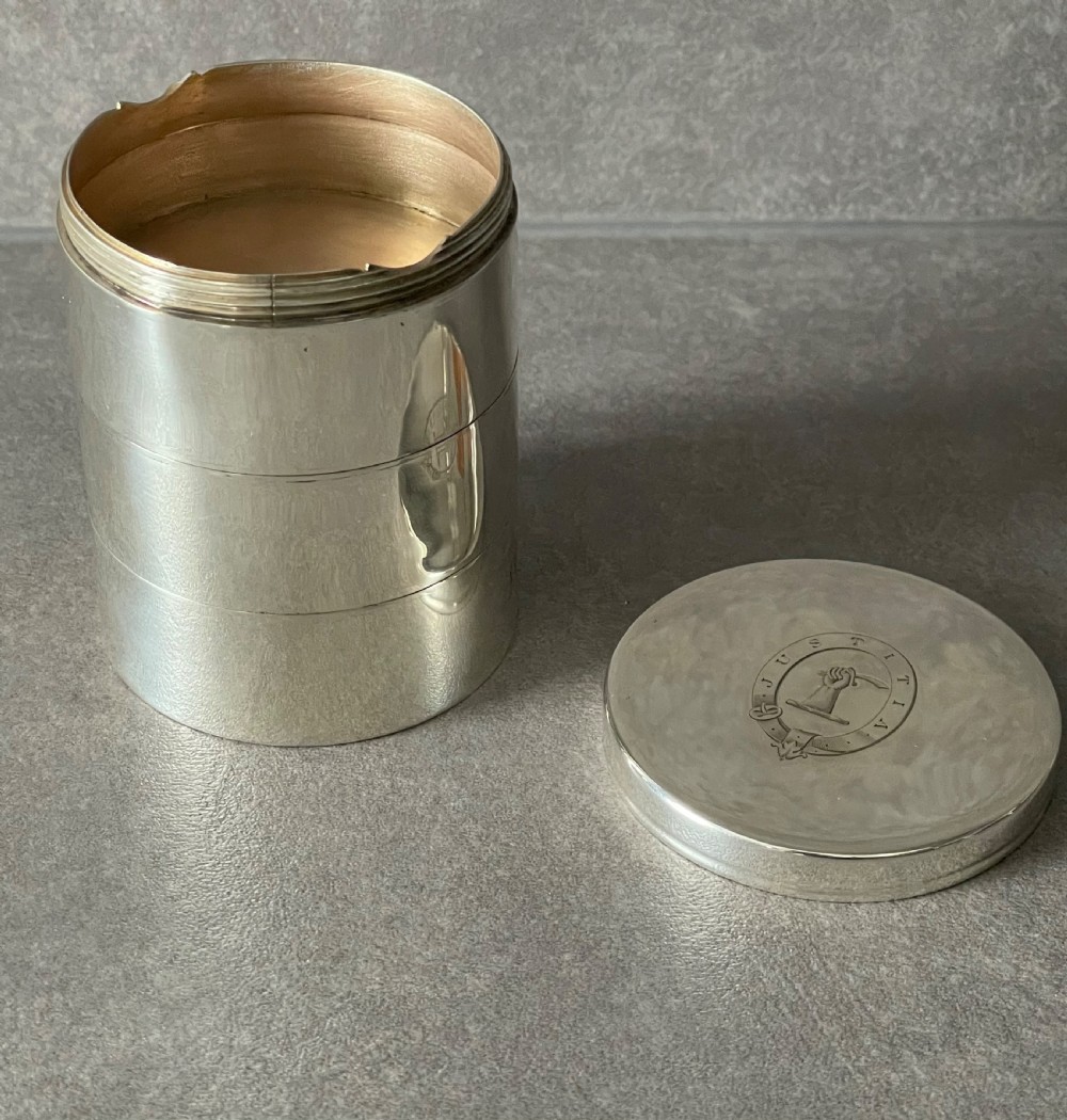 Rare Victorian Silver Picnic Condiment Set by Asprey and retailed by Leuchars  View XIV
