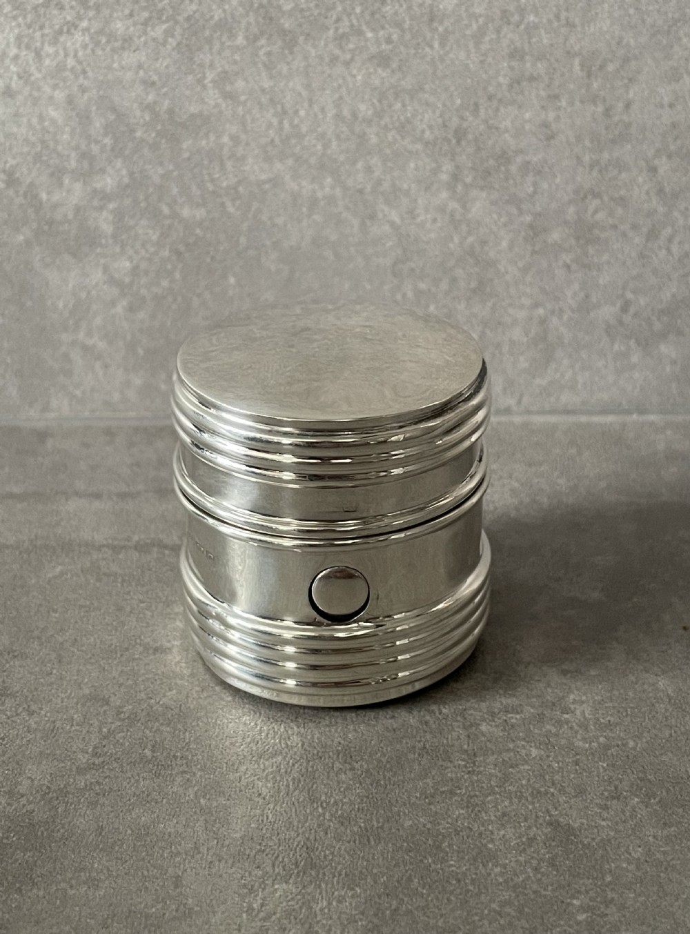 Edwardian Solid Silver Travelling Inkwell