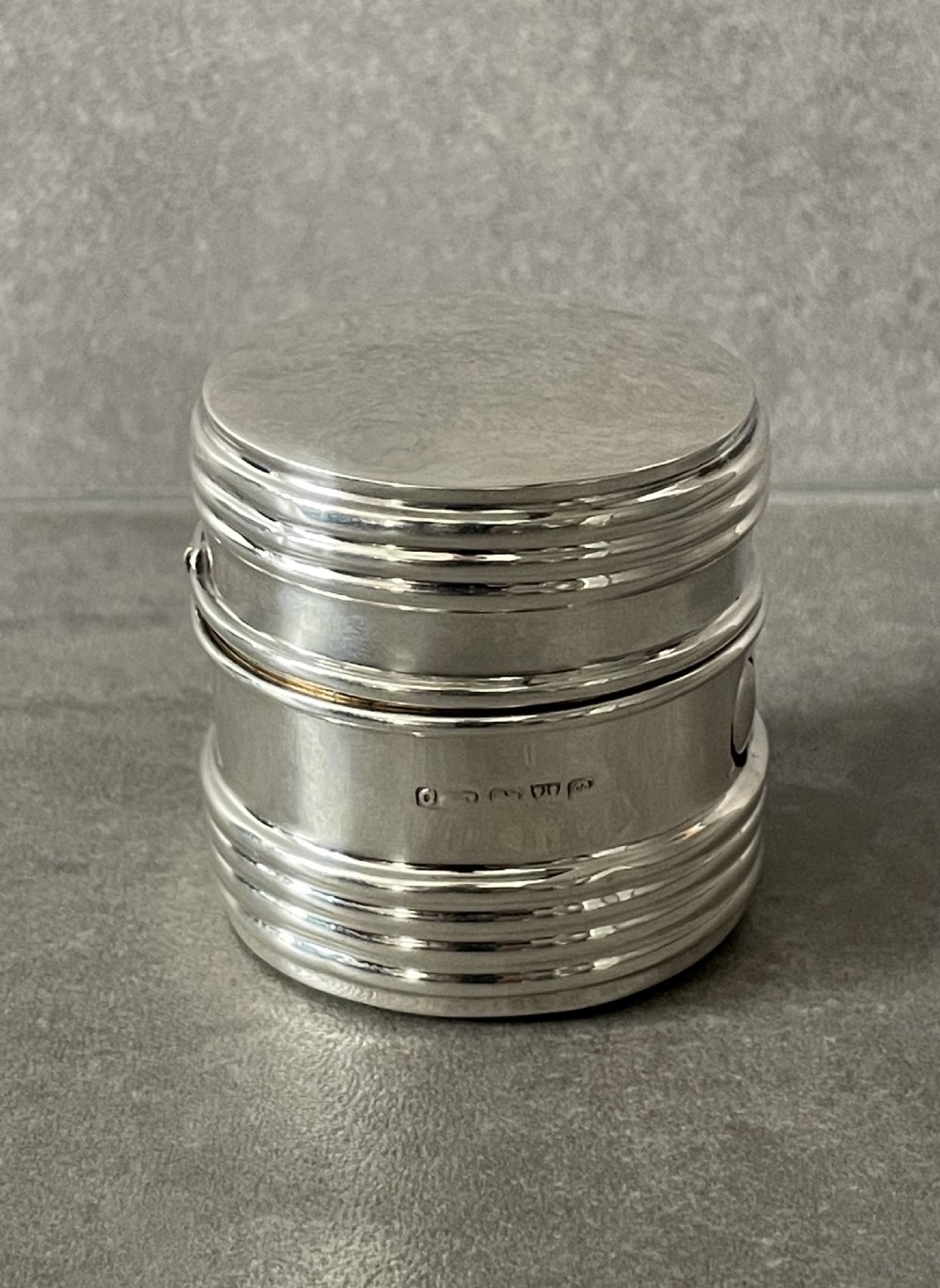Edwardian Solid Silver Travelling Inkwell View V