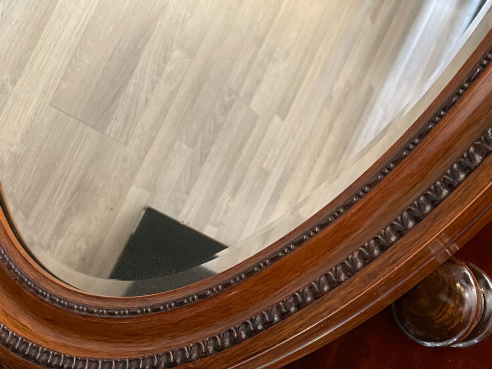 Edwardian Oval Overmantle Mirror  View III