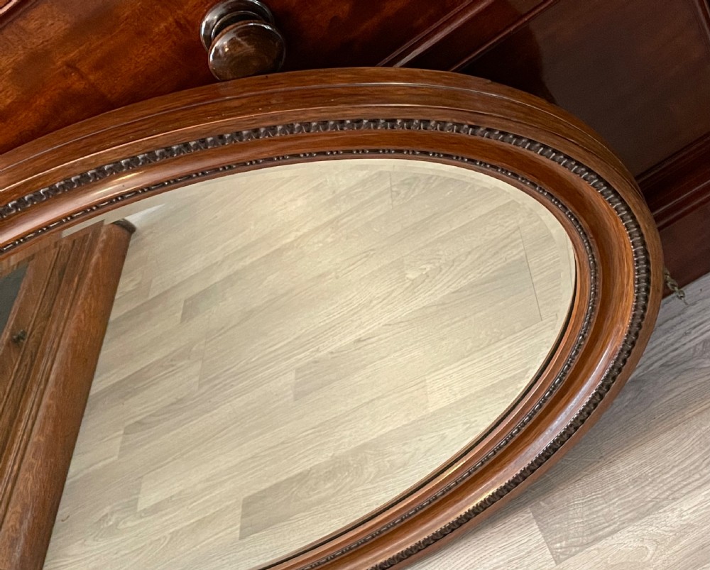 Edwardian Oval Overmantle Mirror  View IV