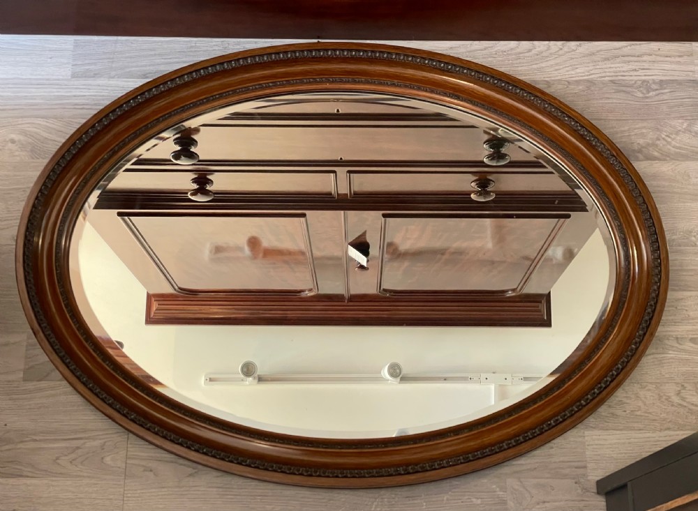 Edwardian Oval Overmantle Mirror  View V