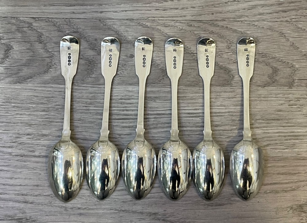 Set of Six Victorian Solid Silver Spoons View III