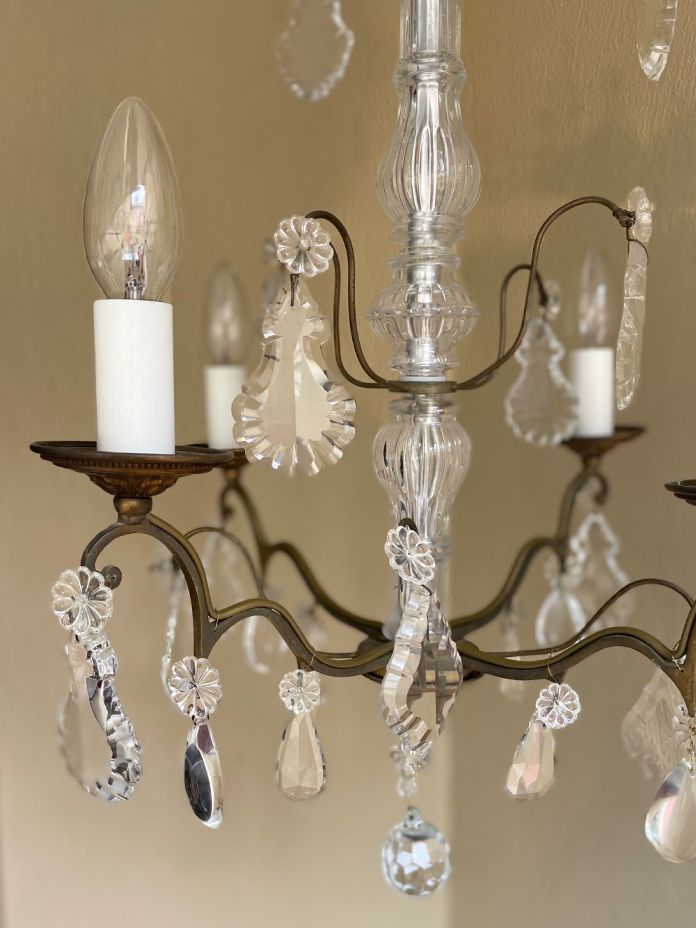 Early 20th Century Four Light Chandelier, French View V