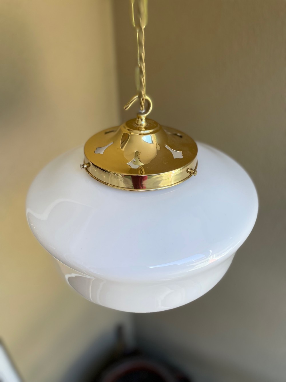 Art Deco Opaline Pendant View II