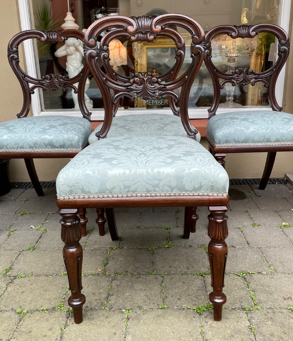 Superb Set of Four William IV Rosewood Dining Chairs by J Sinclair View V