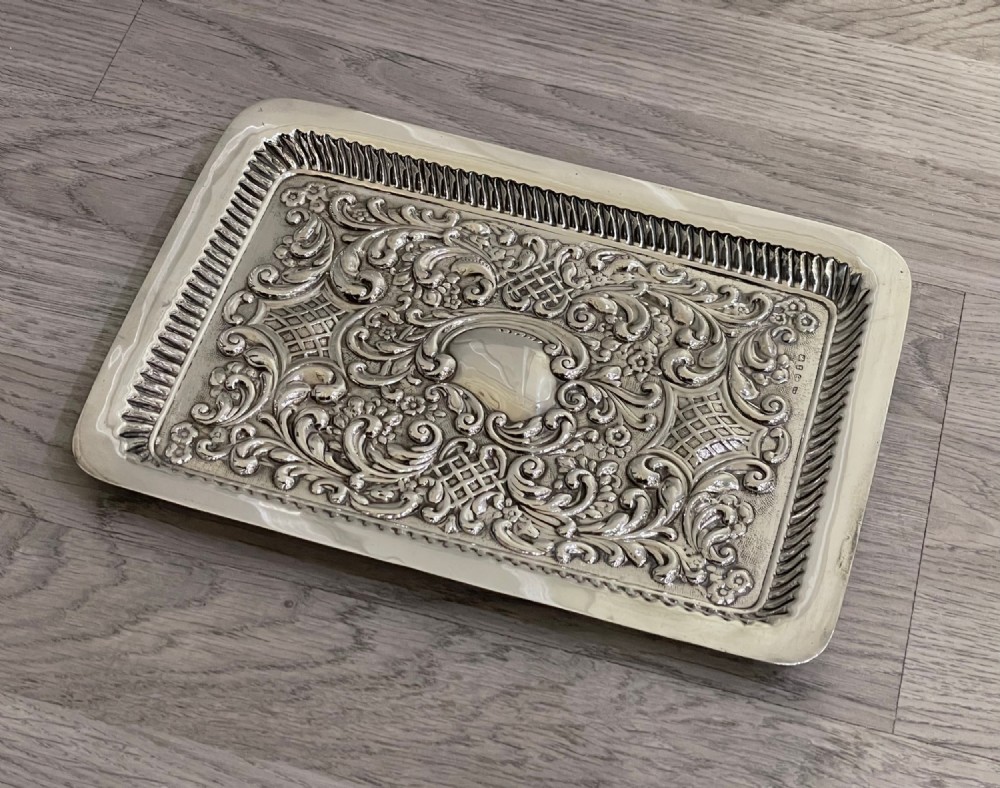 Victorian Solid Silver Dressing Table Tray