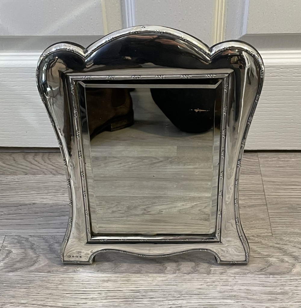 Edwardian Solid Silver Dressing Table Mirror, 1909
