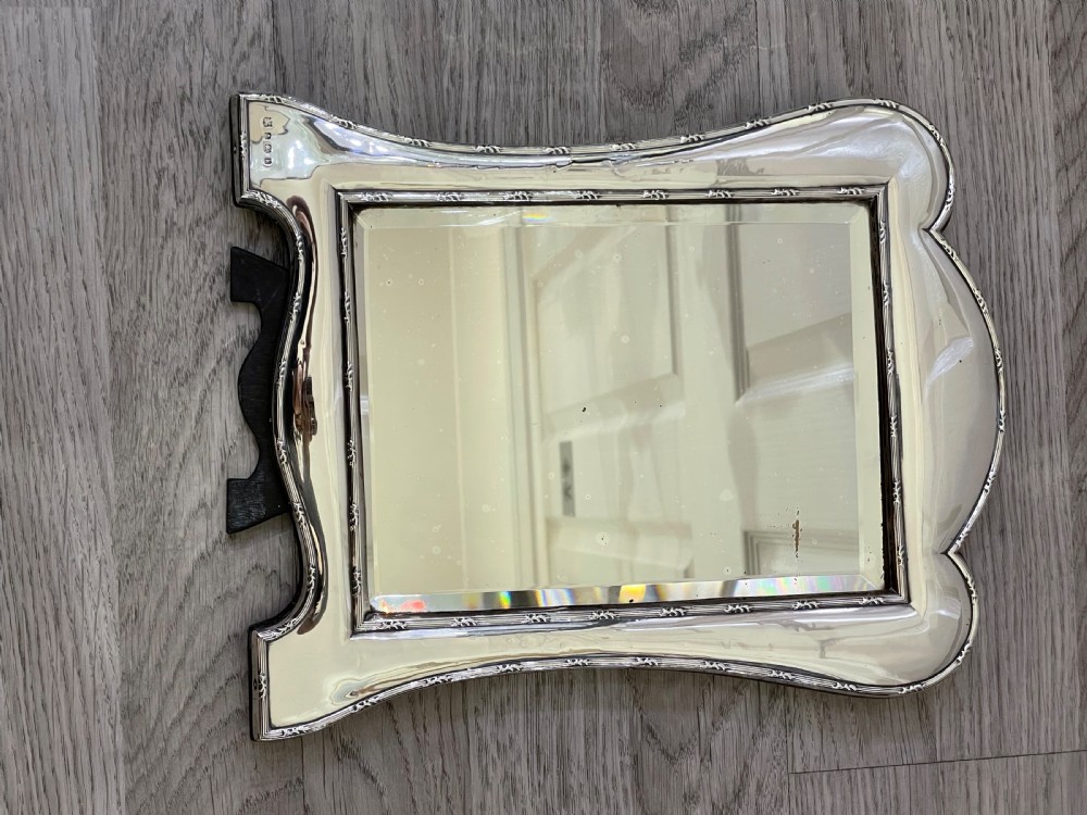 Edwardian Solid Silver Dressing Table Mirror, 1909 View IV