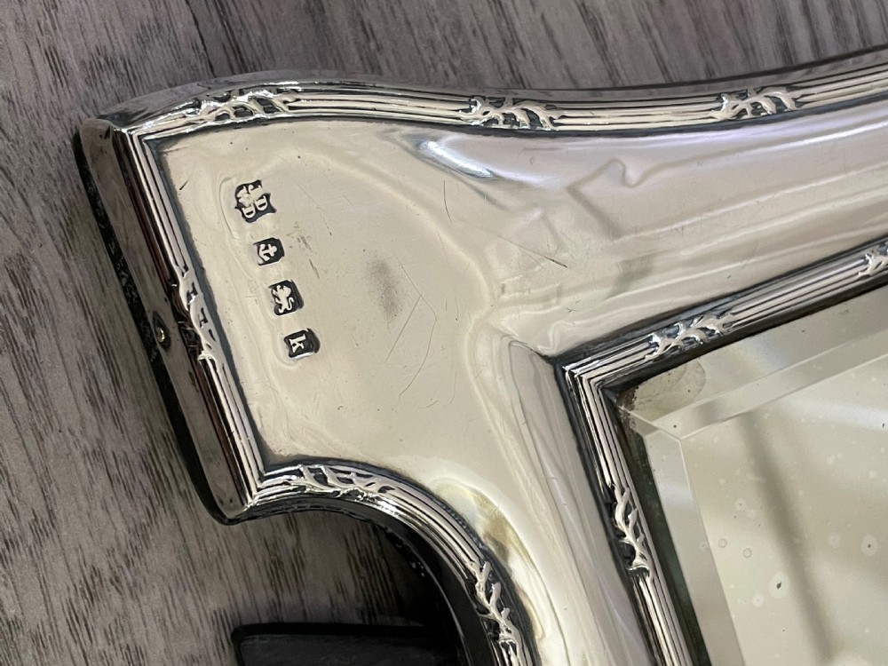 Edwardian Solid Silver Dressing Table Mirror, 1909 View IX