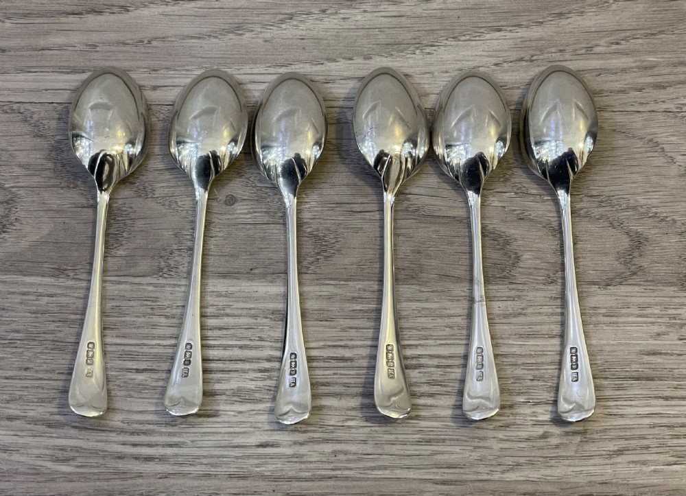 Set Six Solid Silver Teaspoons, 1907 View V