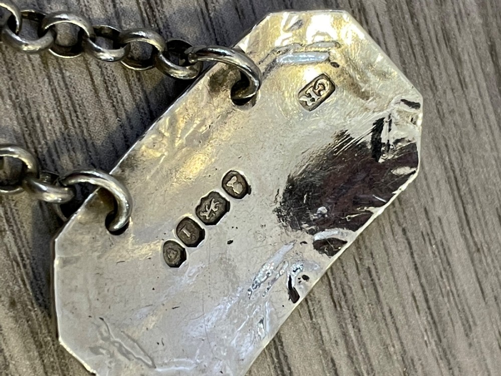 Georgian Silver Decanter Label by Charles Rawlings View IV
