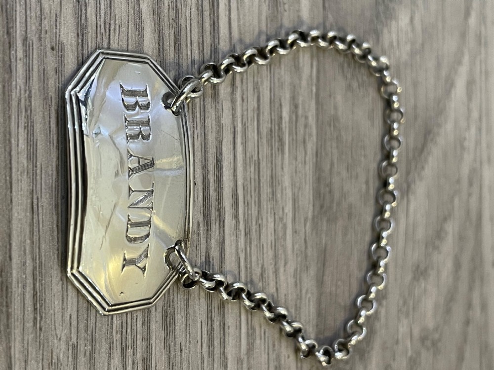 George III Silver Brandy Decanter Label View III