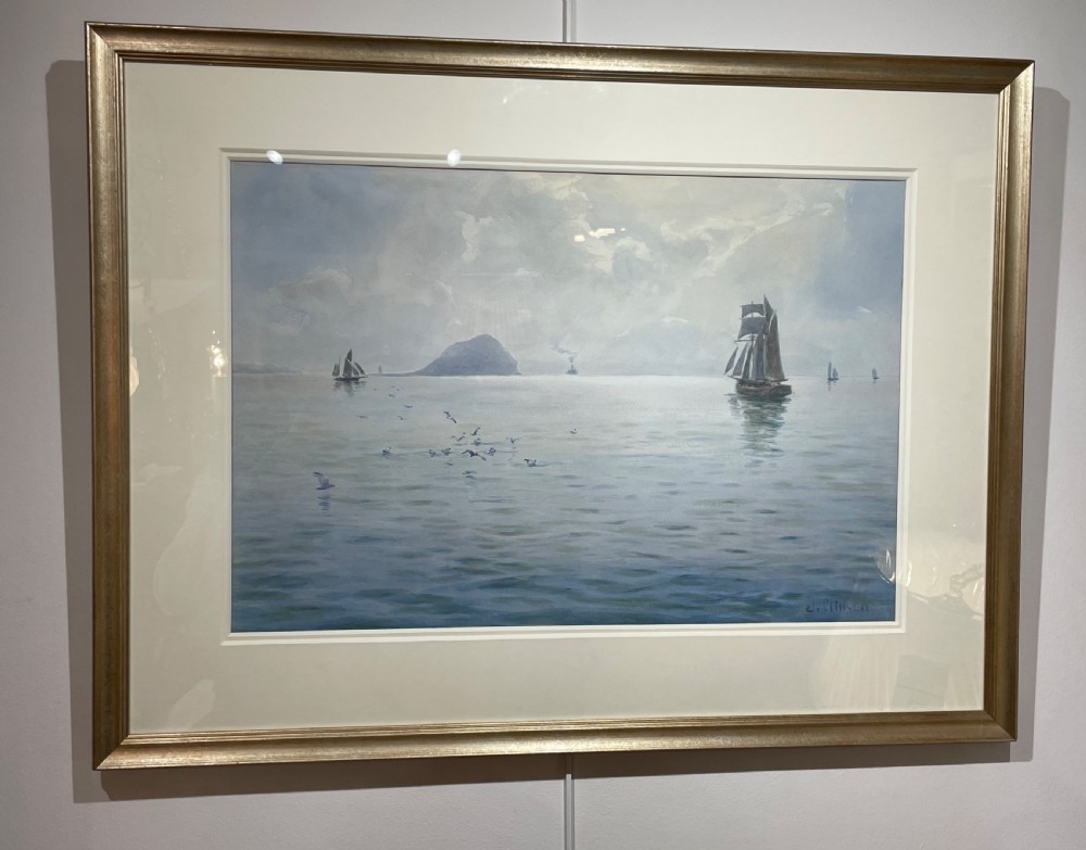 James Aitken Marine Watercolour, Ailsa Craig View II