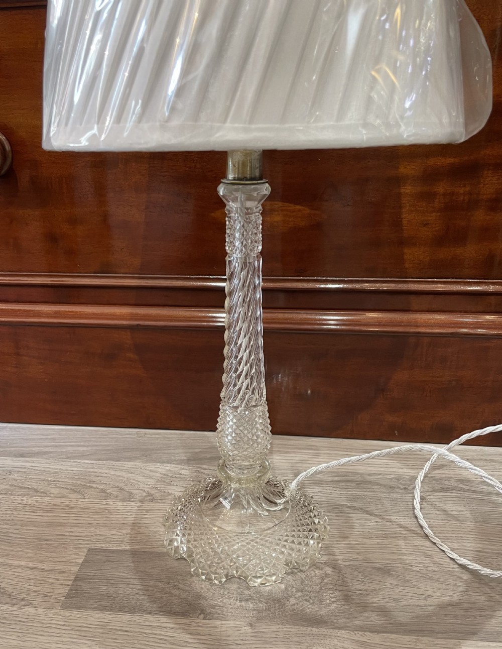 Quality Cut Glass Table Lamp with Shade View VIII