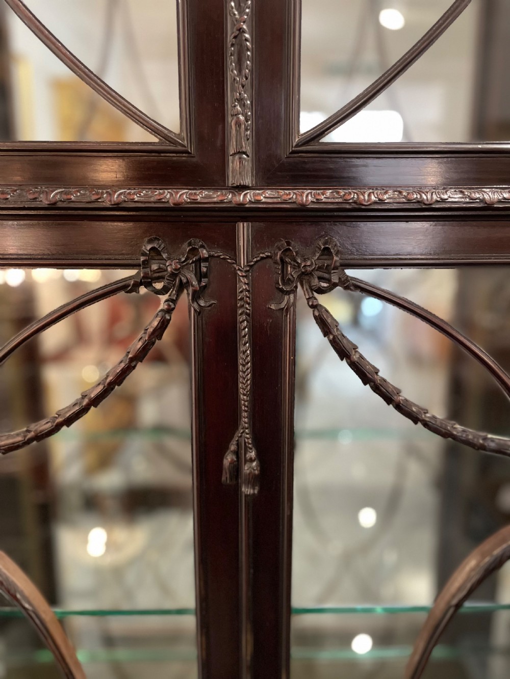 Impressive Victorian Ebonised Teak Display Cabinet View III