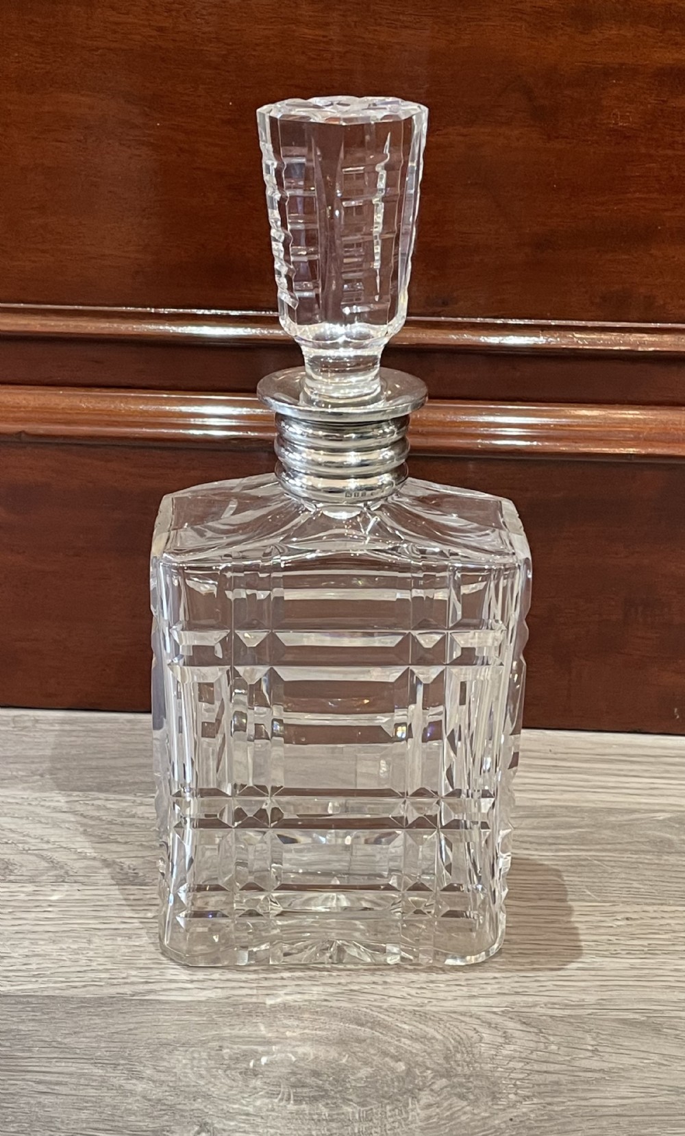 Stylish Art Deco Decanter with Silver Rim, 1935